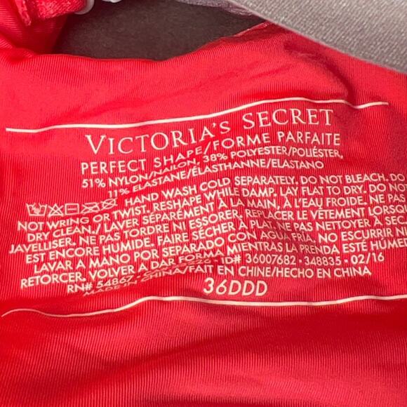 Victoria Secret 36DDD Perfect Shape Uplift Semi Demi Underwire Support Bra - Picture 5 of 6